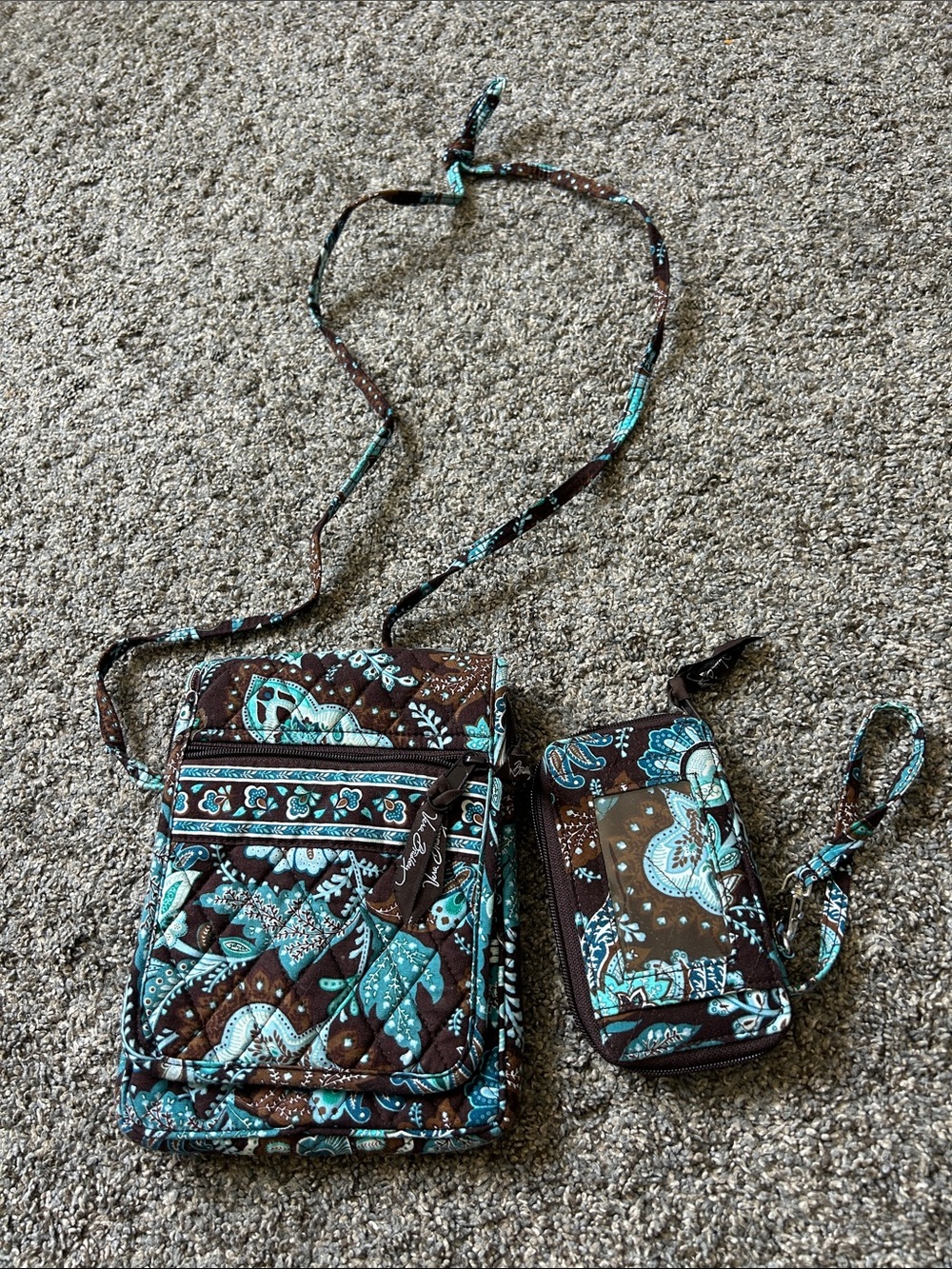 Vera Bradley Quilted Crossbody and ID wallet